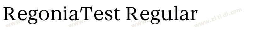RegoniaTest Regular字体转换